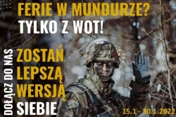 Małopolskie ferie z WOT - plakat